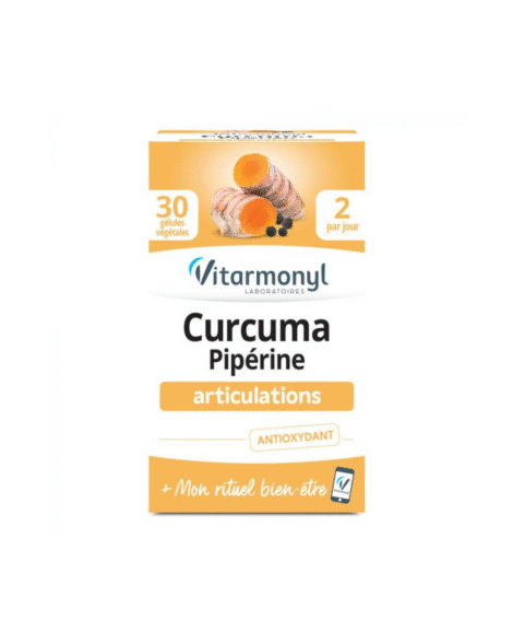 Curcuma Piperine 30 Gellules | Vitarmonyl