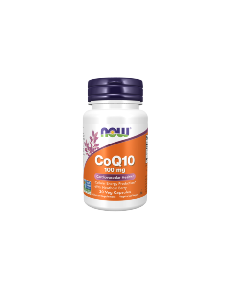 NOW CoQ10 100 mg with Hawthorn Berry 30 CAPS